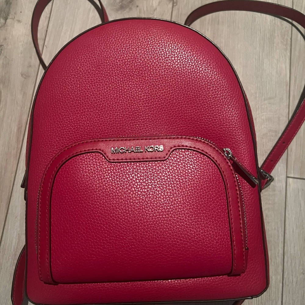 Michael Kors Red Backpack